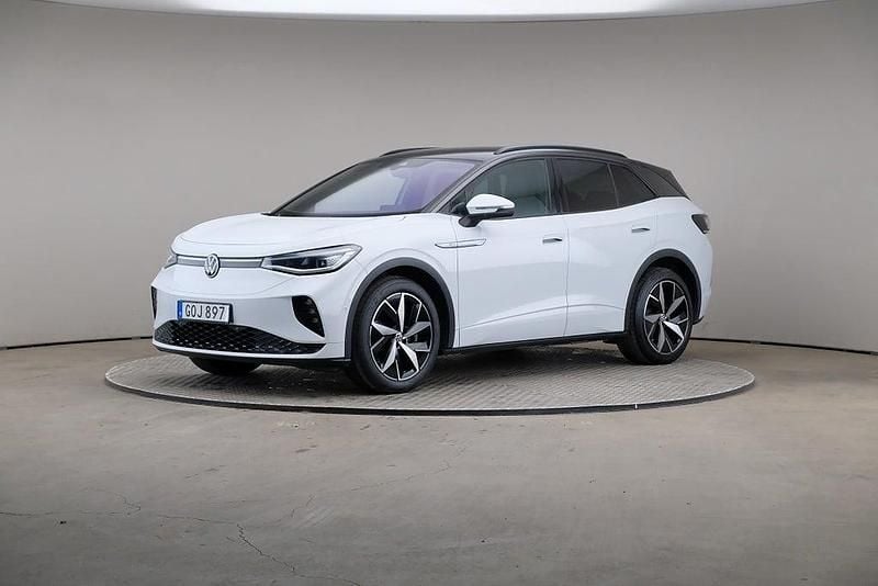 Glacier white metallic black (vit metallisk) Begagnad 2022 VW ID.4 GTX SUV | 329 000 kr (Bra pris) - Bild 1/4