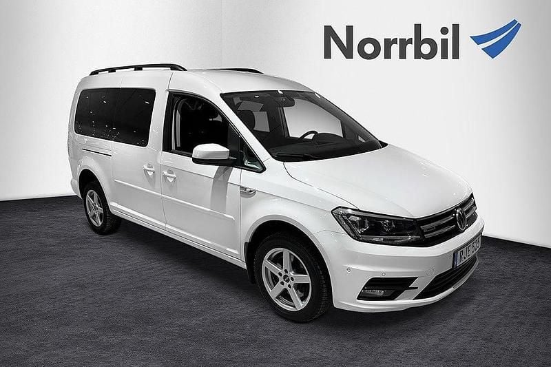Vit Begagnad 2016 VW Caddy Maxi Life Comfortline Minibuss | 229 000 kr (Lite dyr) - Bild 1/4