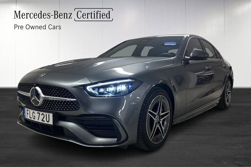 Grå Begagnad 2024 Mercedes C300 AMG Sedan | 549 700 kr - Bild 1/4
