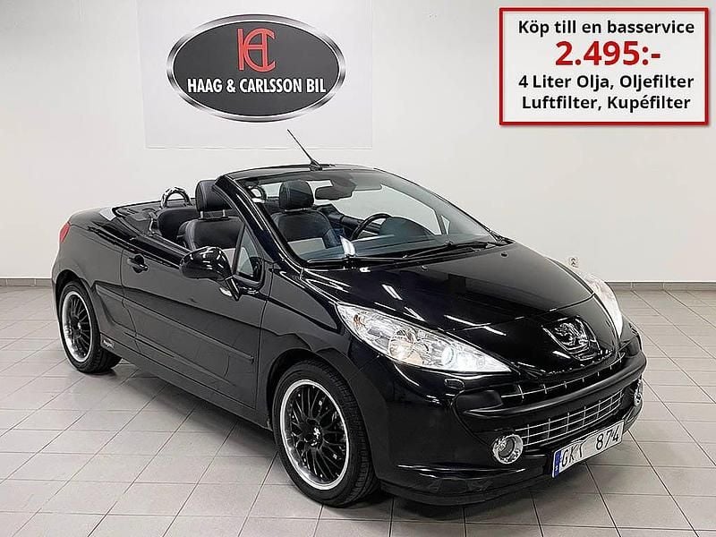 Svart Begagnad 2008 Peugeot 207 CC Cab | 49 000 kr (Marknadspris) - Bild 1/4
