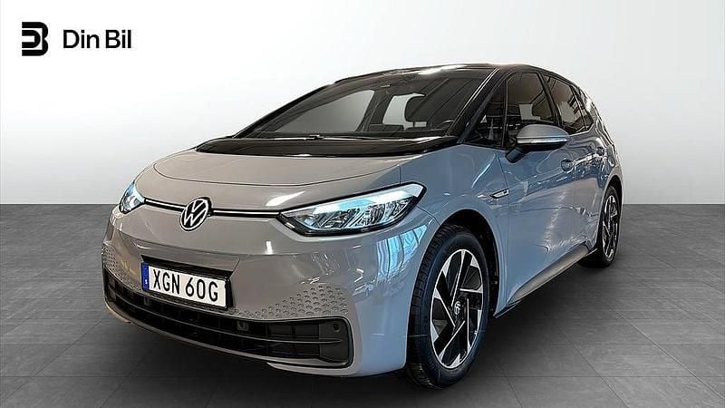 Begagnad VW ID.3 Pro Performance 150 kW (204 HK) 2020 Grå Halvkombi