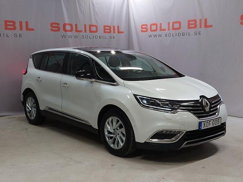 Vit (white nacre metallic) Begagnad 2015 Renault Espace Minibuss | 129 900 kr (Marknadspris) - Bild 1/4