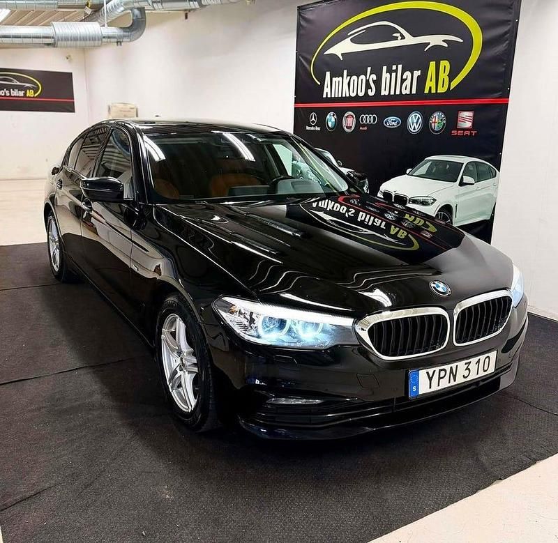 Begagnad BMW 520 Sport Line 190 HK (139 kW) 2018 Svart Sedan