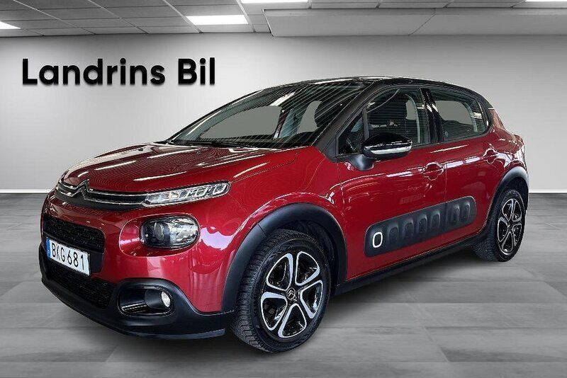 Röd Begagnad 2018 Citroën C3 Halvkombi | 109 900 kr (Marknadspris) - Bild 1/4