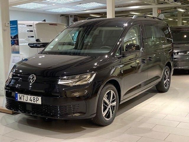Svart Ny 2025 VW Caddy Maxi Minibuss | 683 975 kr - Bild 1/4