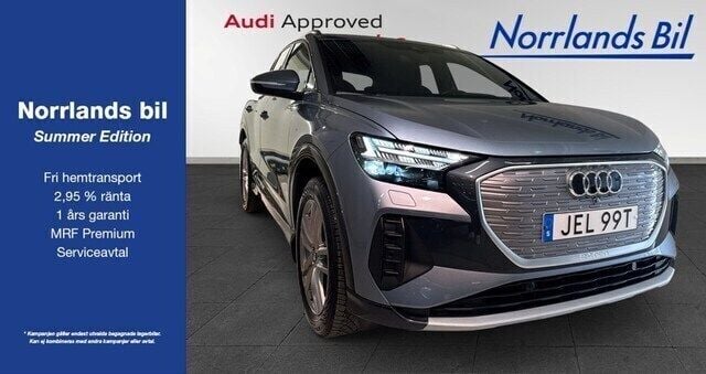 Gejserblå metallic Begagnad 2024 Audi Q4 e-tron Advanced SUV | 580 000 kr - Bild 1/4