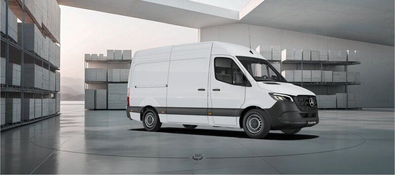 Vit (arktisk vit) Ny 2025 Mercedes Sprinter Van | 649 000 kr (Superpris) - Bild 1/4