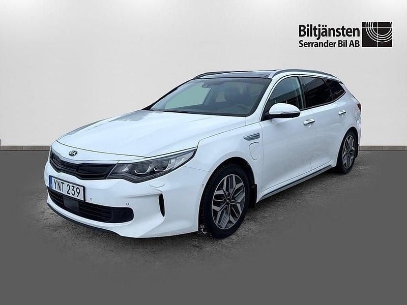 Vit Begagnad 2018 Kia Optima Hybrid Sport Sedan | 149 900 kr (Marknadspris) - Bild 1/4