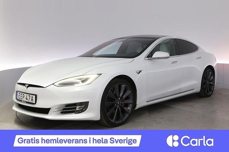 Vit Begagnad 2020 Tesla Model S Performance Halvkombi | 419 990 kr (Superpris) - Bild 1/4