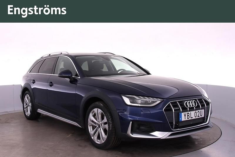 Navarrablå metallic Begagnad 2022 Audi A4 Allroad Comfort Kombi | 389 000 kr (Lite dyr) - Bild 1/4