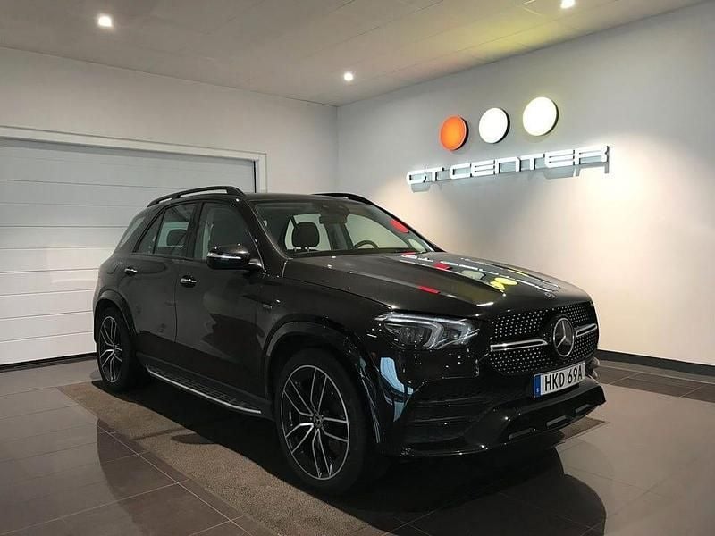 Begagnad Mercedes GLE350 Premium 333 HK (244 kW) 2021 Obsidian black metallic/svart läder/alcantaraklädsel SUV