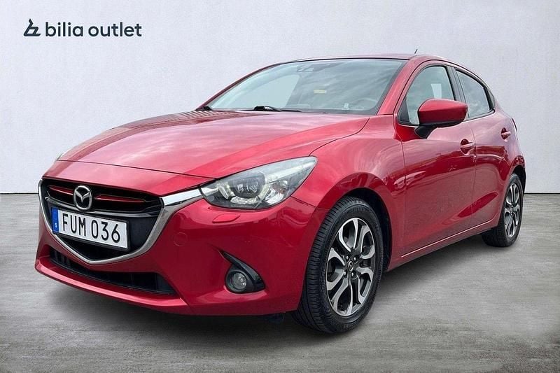 Röd Begagnad 2015 Mazda 2 Halvkombi | 74 900 kr (Marknadspris) - Bild 1/3
