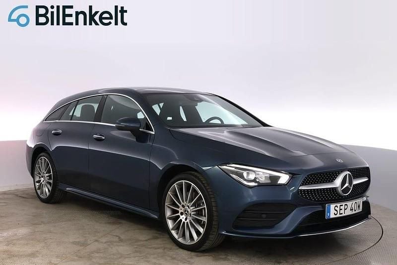 Blå Begagnad 2023 Mercedes CLA250 Shooting Brake AMG Kombi | 348 900 kr - Bild 1/4