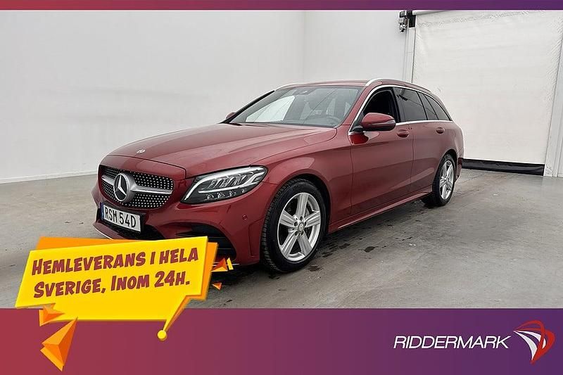 Begagnad Mercedes C220 AMG 194 HK (142 kW) 2018 Röd Kombi