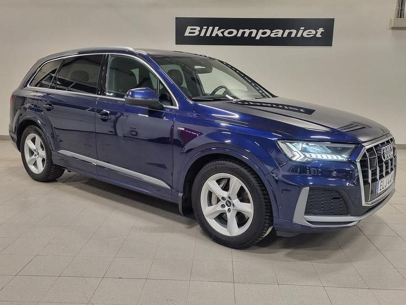 Blå Begagnad 2022 Audi Q7 S-Line SUV | 669 900 kr (Marknadspris) - Bild 1/4