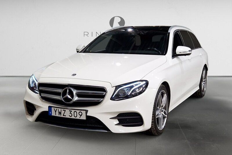 Vit Begagnad 2017 Mercedes E220 AMG Kombi | 294 900 kr (Bra pris) - Bild 1/3