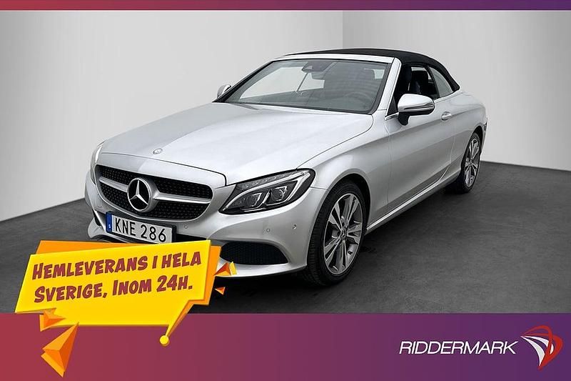 Silver Begagnad 2017 Mercedes C200 Cab | 334 900 kr - Bild 1/3