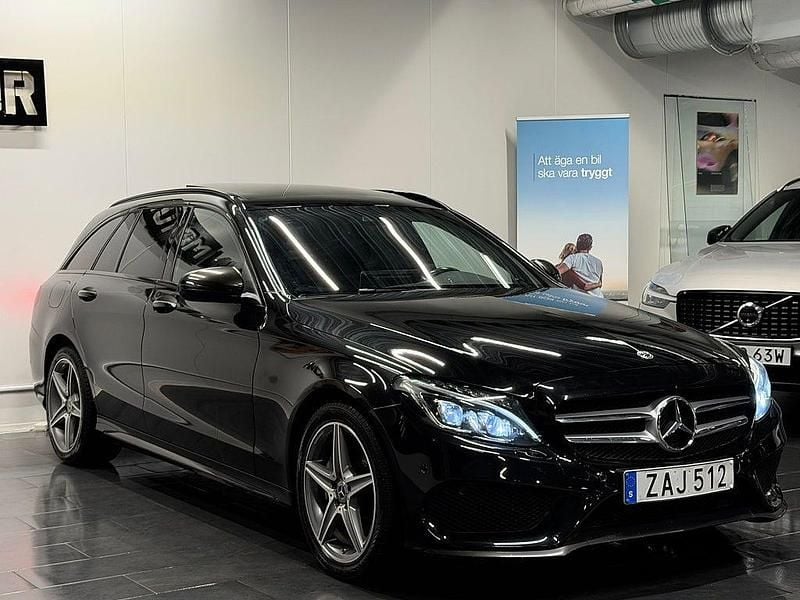 Begagnad Mercedes C220 AMG line 170 HK (125 kW) 2017 Svart Kombi