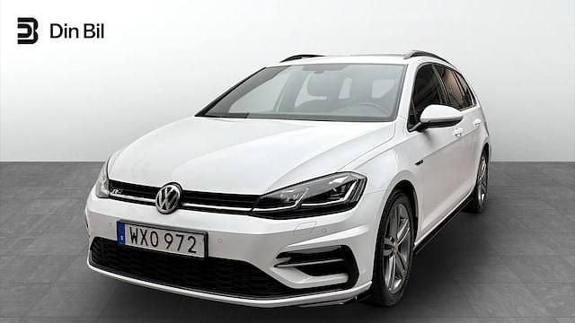 Vit Begagnad 2019 VW Golf VII R-line Sedan | 209 900 kr (Marknadspris) - Bild 1/4