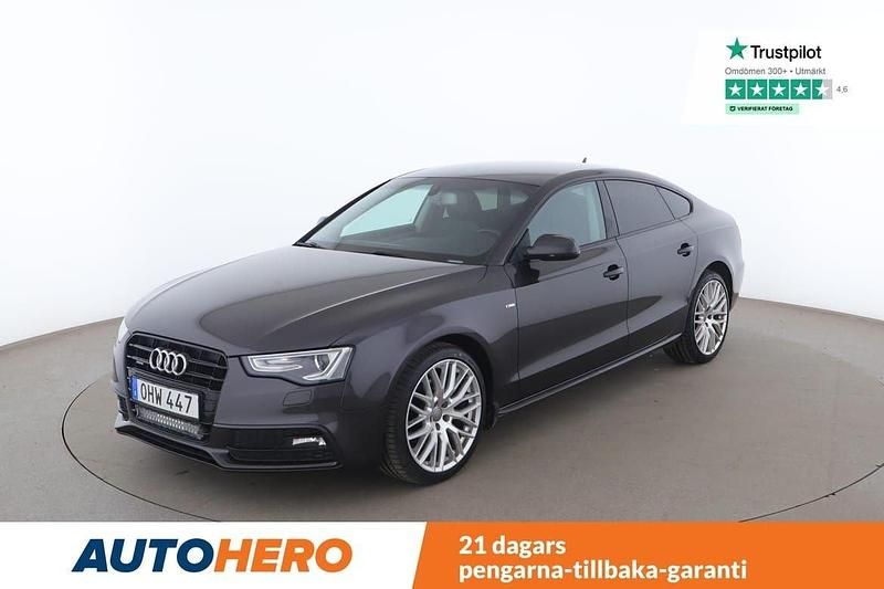 Grå Begagnad 2016 Audi A5 Sportback S-Line Halvkombi | 159 000 kr (Marknadspris) - Bild 1/4