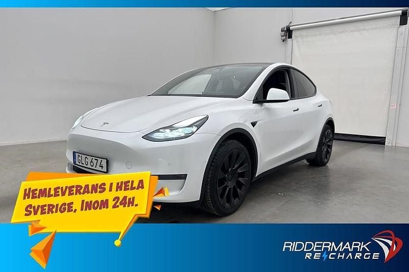 Vit Begagnad 2022 Tesla Model Y Long Range AWD SUV | 299 800 kr (Marknadspris) - Bild 1/3