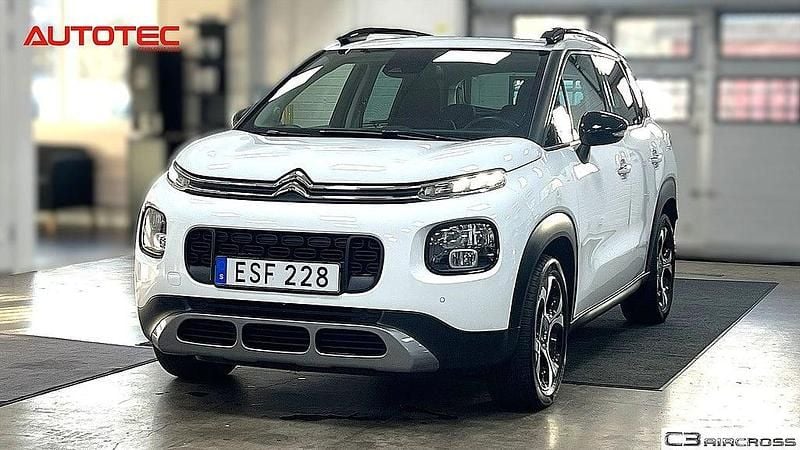 Vit Begagnad 2018 Citroën C3 Aircross PureTech SUV | 144 500 kr (Bra pris) - Bild 1/4