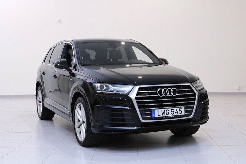 Svart Begagnad 2015 Audi Q7 S-Line SUV | 279 900 kr (Marknadspris) - Bild 1/4