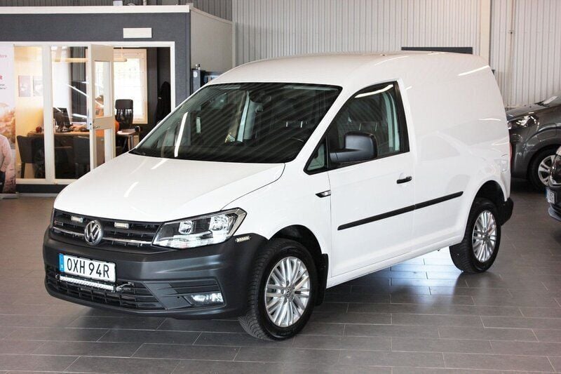 Vit Begagnad 2020 VW Caddy Minibuss | 194 500 kr (Bra pris) - Bild 1/4