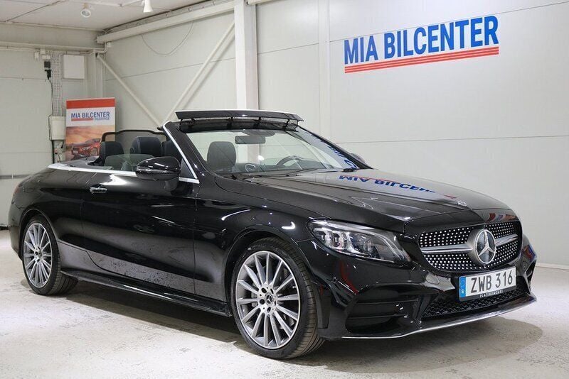 Svart Begagnad 2021 Mercedes C300 AMG line Cab | 499 000 kr (Lite dyr) - Bild 1/4