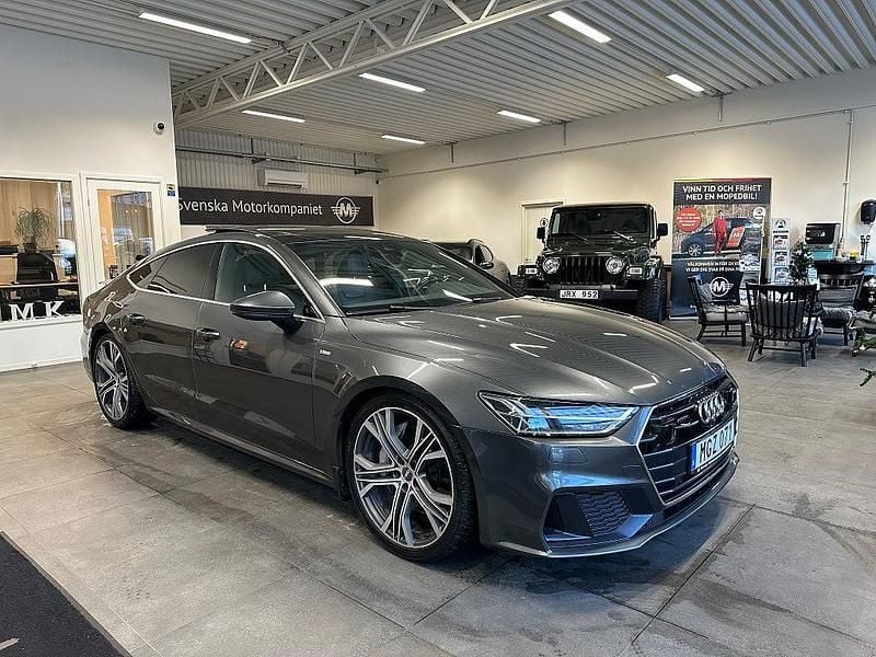 Grå Begagnad 2018 Audi A7 Sportback S-Line Halvkombi | 369 900 kr (Bra pris) - Bild 1/4