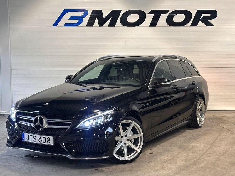Svart Begagnad 2015 Mercedes C220 AMG line Kombi | 179 900 kr (Lite dyr) - Bild 1/4