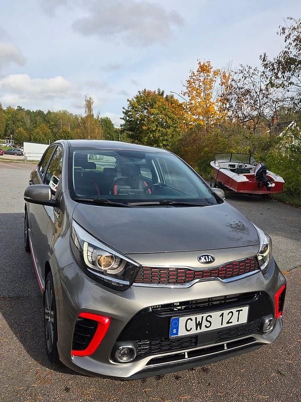 Begagnad Kia Picanto GT-Line 100 HK (73 kW) 2019 Grå metallic Halvkombi
