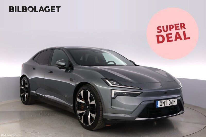 Mörkgrå (grå) Begagnad 2024 Polestar 4 Long Range Dual motor SUV | 784 500 kr (Marknadspris) - Bild 1/4