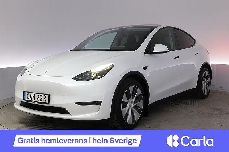 Vit Begagnad 2021 Tesla Model Y Long Range AWD SUV | 350 990 kr (Bra pris) - Bild 1/4