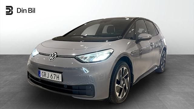 Grå (moonstone grey black) Begagnad 2022 VW ID.3 Pro Performance Halvkombi | 269 900 kr (Superpris) - Bild 1/4