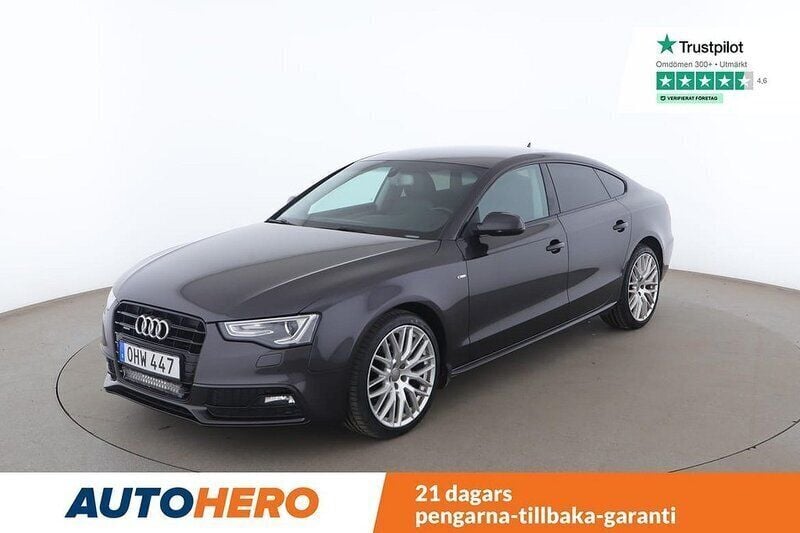 Grå Begagnad 2016 Audi A5 Sportback S-Line Halvkombi | 174 000 kr (Marknadspris) - Bild 1/4