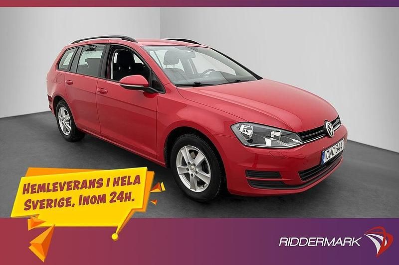 Röd Begagnad 2015 VW Golf VII | 129 700 kr (Marknadspris) - Bild 1/3