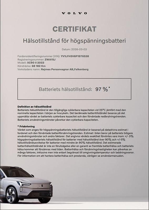 Begagnad Volvo XC90 Ultimate 455 HK (334 kW) 2023 Grå SUV