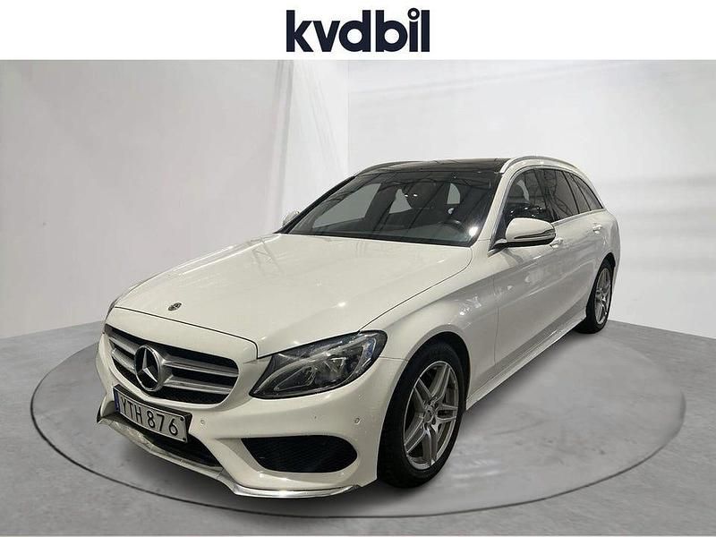 Vit Begagnad 2018 Mercedes C220 AMG line Kombi | 209 900 kr (Bra pris) - Bild 1/3