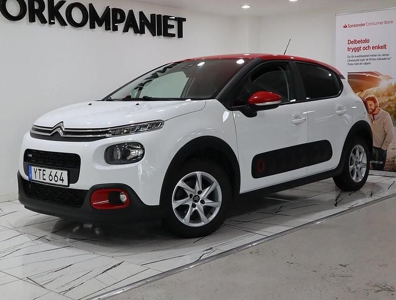 Begagnad Citroën C3 PureTech 82 HK (60 kW) 2017 Vit Halvkombi