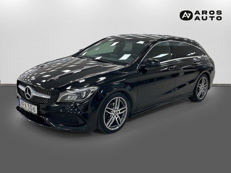 Svart Begagnad 2018 Mercedes CLA200 Shooting Brake AMG line Kombi | 199 000 kr (Marknadspris) - Bild 1/4