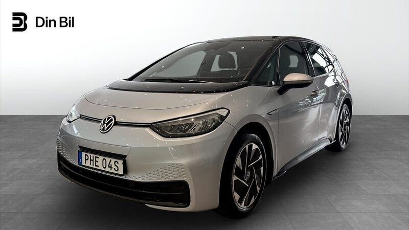 Silver Begagnad 2021 VW ID.3 Pro Halvkombi | 244 500 kr (Marknadspris) - Bild 1/4