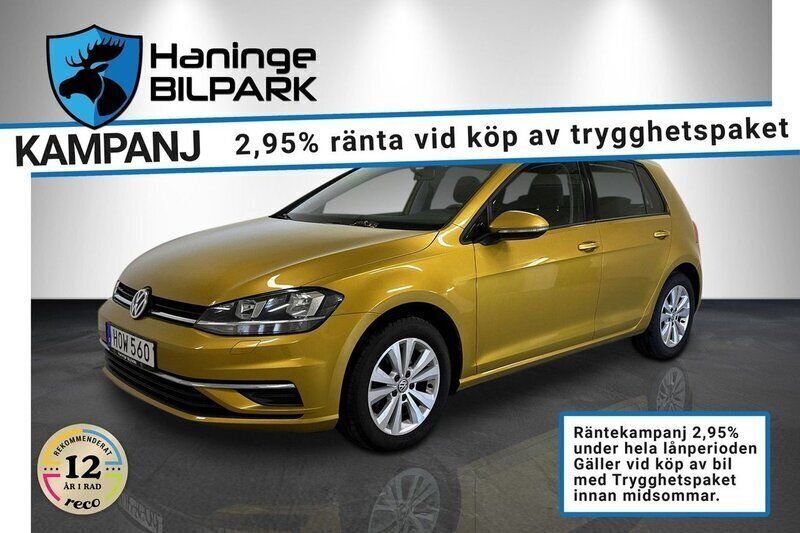 Gul Begagnad 2018 VW Golf VII Halvkombi | 129 900 kr (Bra pris) - Bild 1/2