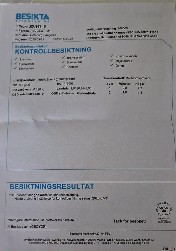 Grå Begagnad 2015 Peugeot 2008 SUV | 89 000 kr - Bild 1/4