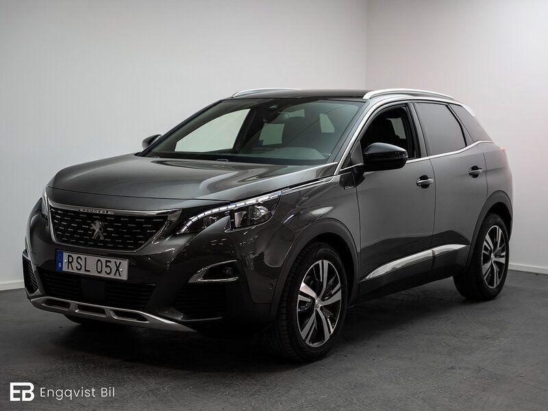 Mörkgrå Begagnad 2019 Peugeot 3008 GT-line SUV | 219 800 kr (Marknadspris) - Bild 1/4