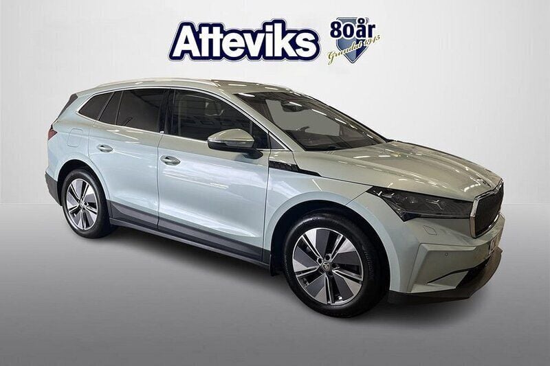Silver Begagnad 2021 Skoda Enyaq iV SUV | 399 500 kr (Marknadspris) - Bild 1/4