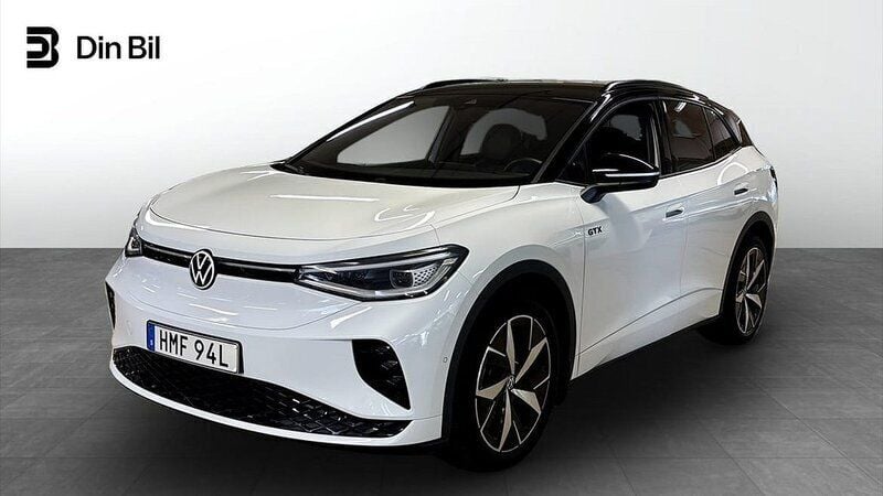 Vit (glacier white metallic) Begagnad 2022 VW ID.4 GTX SUV | 434 900 kr (Lite dyr) - Bild 1/4