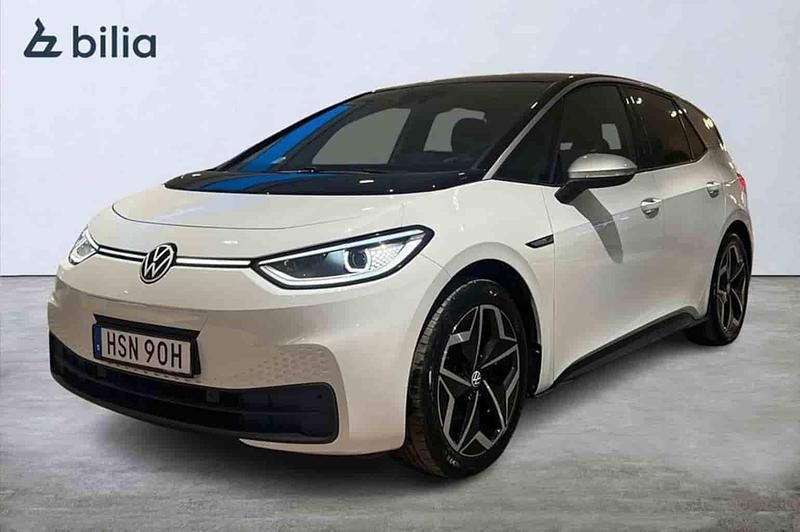 Vit Begagnad 2020 VW ID.3 Pro Performance Halvkombi | 229 500 kr (Marknadspris) - Bild 1/1