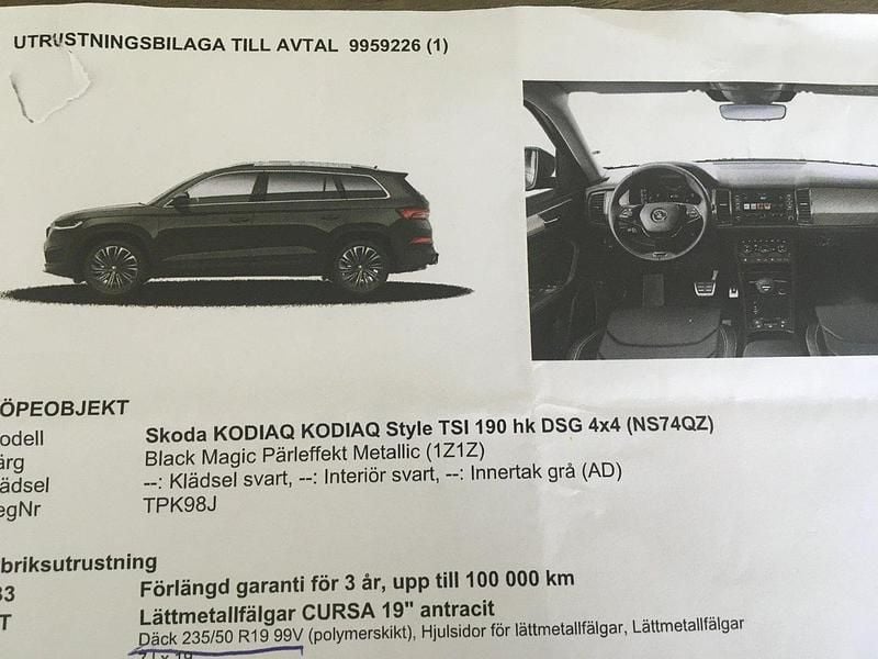 Svart Begagnad 2023 Skoda Kodiaq Style SUV | 325 000 kr (Superpris) - Bild 1/2