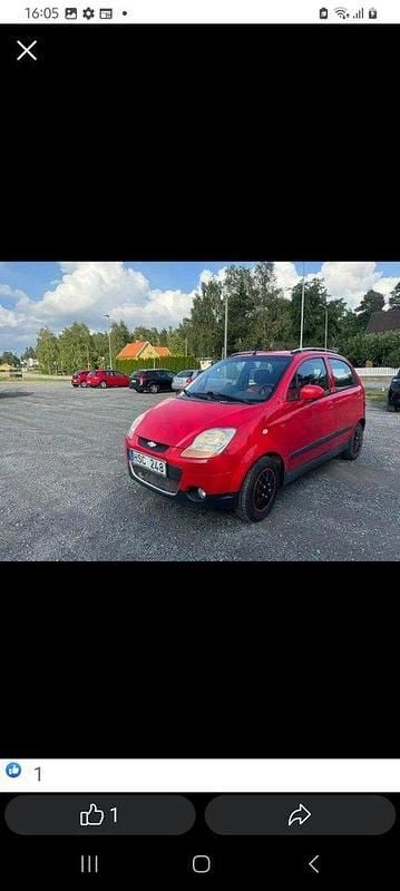 Röd Begagnad 2009 Chevrolet Matiz Halvkombi | 22 900 kr (Dyr) - Bild 1/4